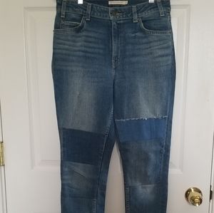 Levi's Orange Tab Patchwork skinny jeans